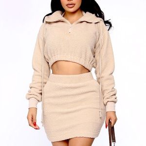 Sherpa Skirt Set